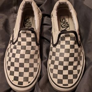 Checkered Vans 7 men's 8.5 womens